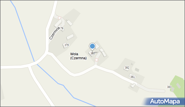 Czermna, Czermna, 380, mapa Czermna
