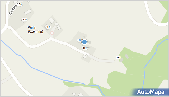 Czermna, Czermna, 381, mapa Czermna