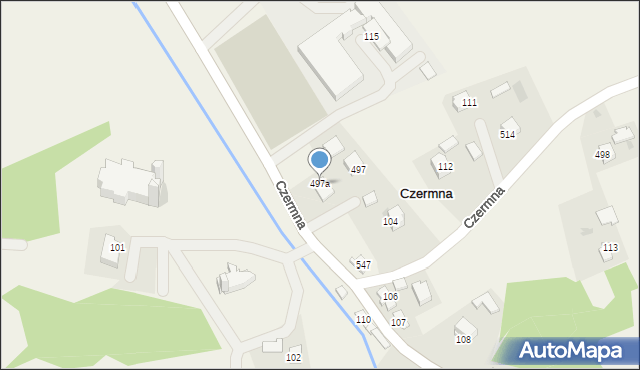 Czermna, Czermna, 497a, mapa Czermna