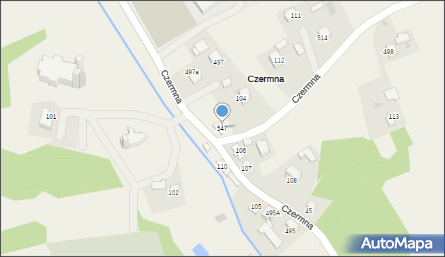 Czermna, Czermna, 547, mapa Czermna