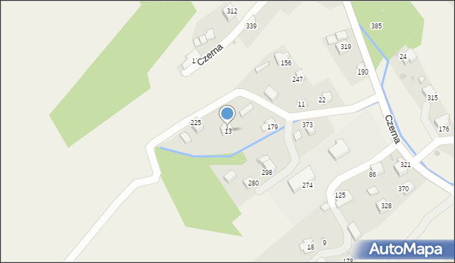 Czerna, Czerna, 13, mapa Czerna