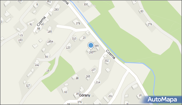 Czerna, Czerna, 243, mapa Czerna