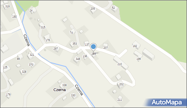 Czerna, Czerna, 285, mapa Czerna