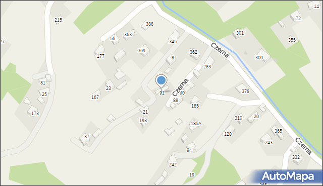 Czerna, Czerna, 91, mapa Czerna