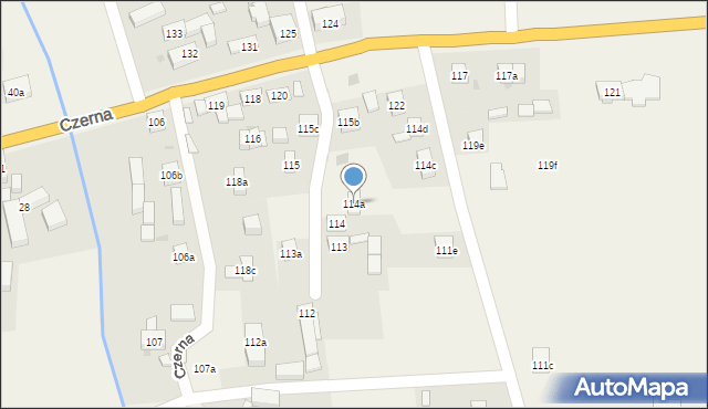 Czerna, Czerna, 114a, mapa Czerna