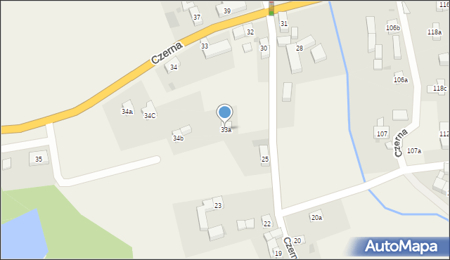 Czerna, Czerna, 33a, mapa Czerna