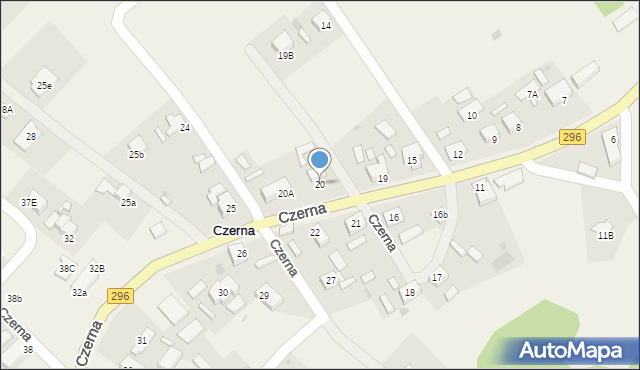 Czerna, Czerna, 20, mapa Czerna
