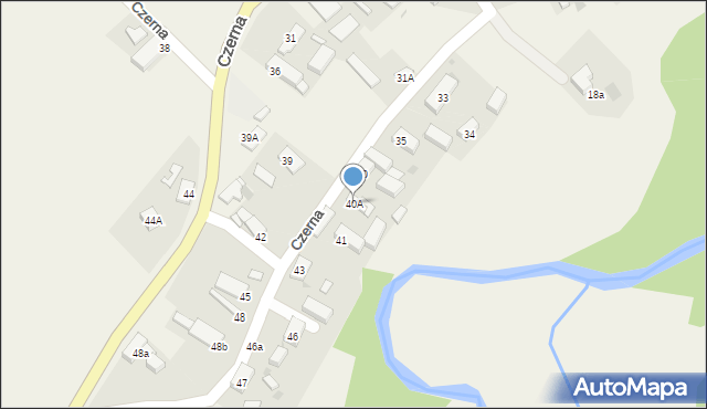 Czerna, Czerna, 40A, mapa Czerna