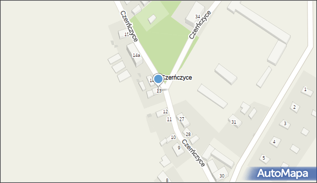 Czerńczyce, Czerńczyce, 13, mapa Czerńczyce