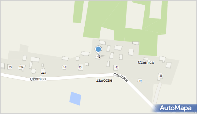 Czernica, Czernica, 42, mapa Czernica