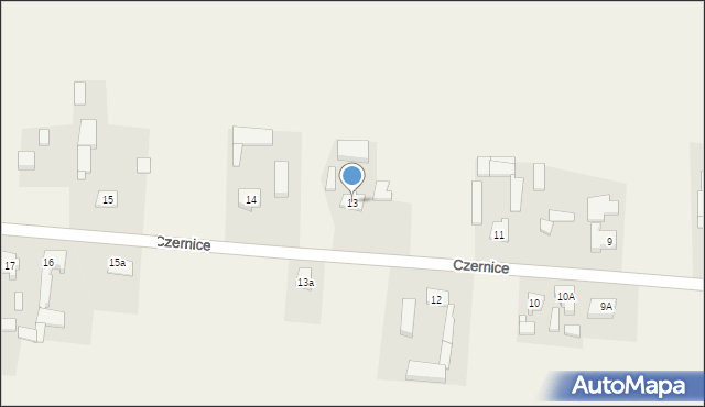 Czernice, Czernice, 13, mapa Czernice