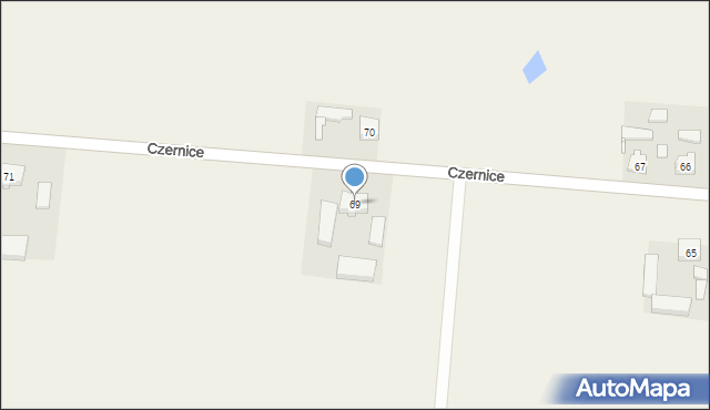 Czernice, Czernice, 69, mapa Czernice