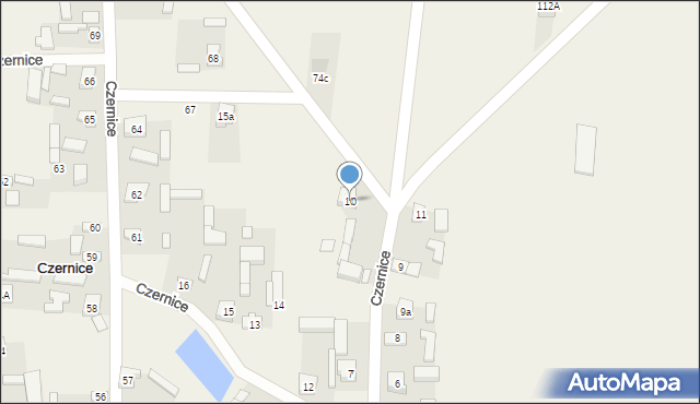 Czernice, Czernice, 10, mapa Czernice