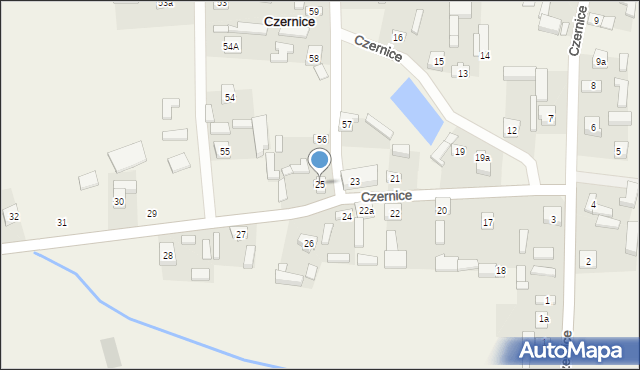 Czernice, Czernice, 25, mapa Czernice