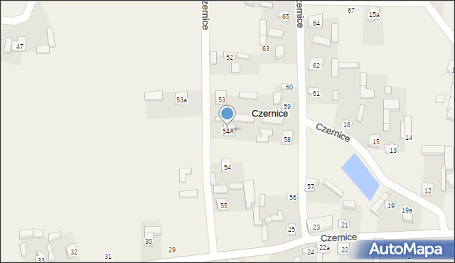 Czernice, Czernice, 54A, mapa Czernice