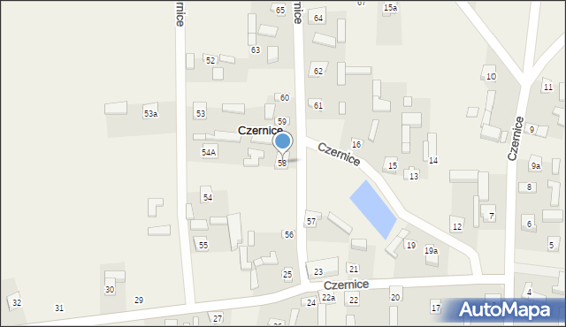 Czernice, Czernice, 58, mapa Czernice