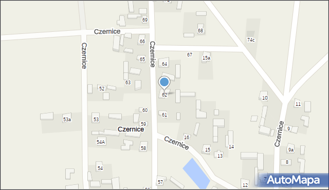 Czernice, Czernice, 62, mapa Czernice