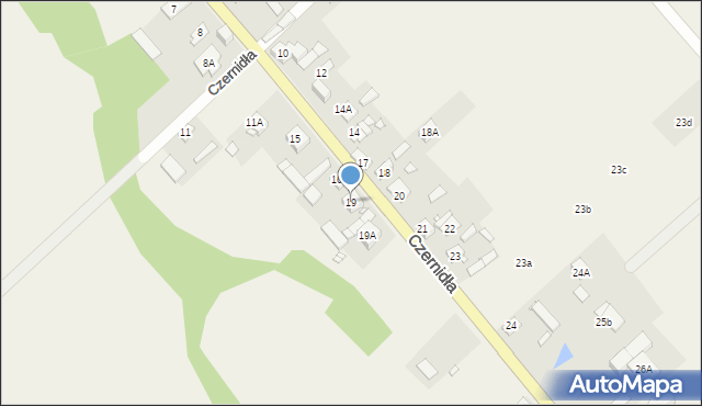 Czernidła, Czernidła, 19, mapa Czernidła