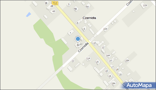 Czernidła, Czernidła, 8A, mapa Czernidła