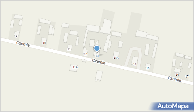 Czernie, Czernie, 13, mapa Czernie