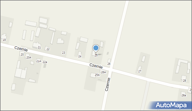 Czernie, Czernie, 25, mapa Czernie