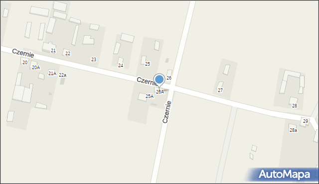 Czernie, Czernie, 26A, mapa Czernie
