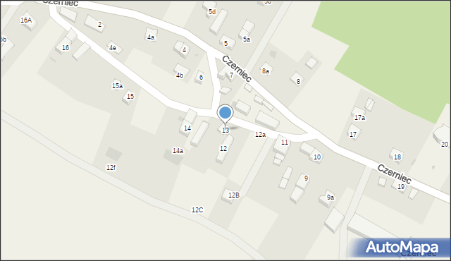 Czerniec, Czerniec, 13, mapa Czerniec