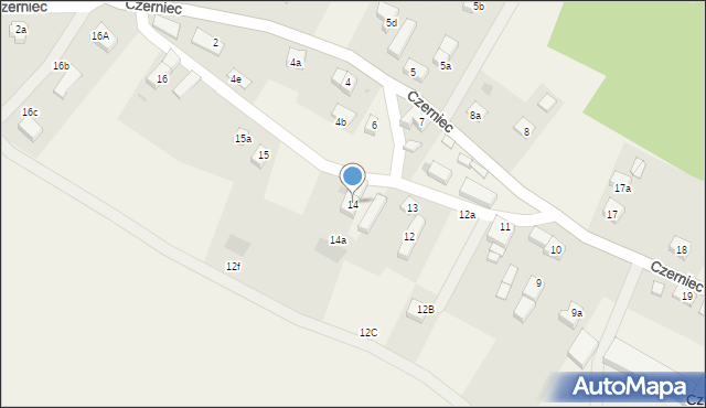 Czerniec, Czerniec, 14, mapa Czerniec
