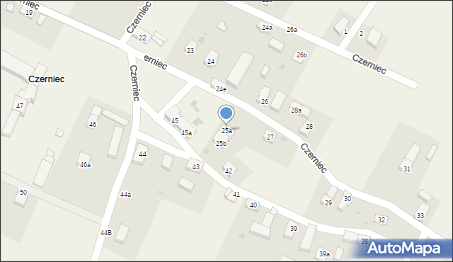 Czerniec, Czerniec, 25a, mapa Czerniec