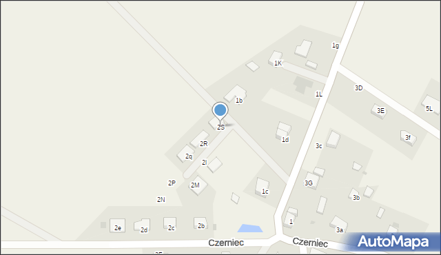 Czerniec, Czerniec, 2S, mapa Czerniec