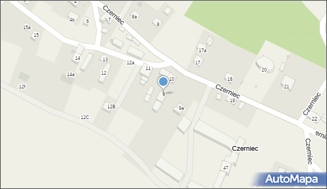Czerniec, Czerniec, 9, mapa Czerniec