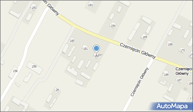Czernięcin Główny, Czernięcin Główny, 162, mapa Czernięcin Główny
