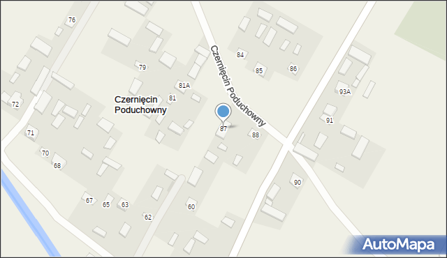 Czernięcin Poduchowny, Czernięcin Poduchowny, 87, mapa Czernięcin Poduchowny