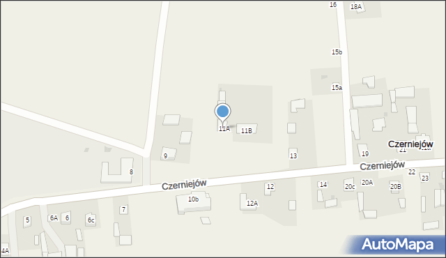 Czerniejów, Czerniejów, 11A, mapa Czerniejów