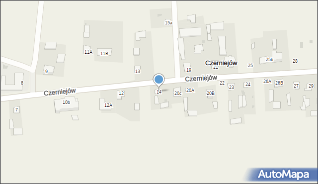 Czerniejów, Czerniejów, 14, mapa Czerniejów