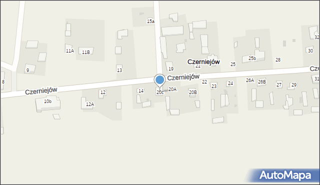 Czerniejów, Czerniejów, 20c, mapa Czerniejów