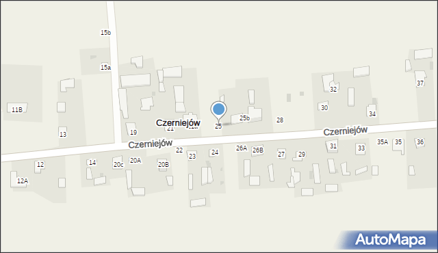 Czerniejów, Czerniejów, 25, mapa Czerniejów