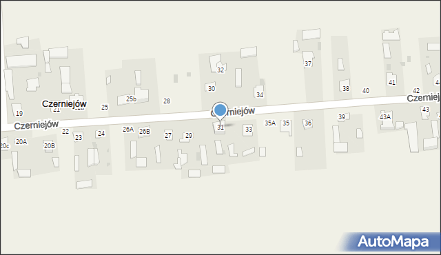 Czerniejów, Czerniejów, 31, mapa Czerniejów