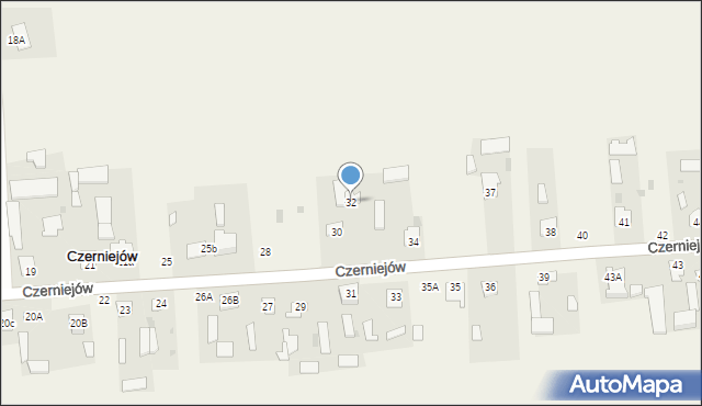 Czerniejów, Czerniejów, 32, mapa Czerniejów