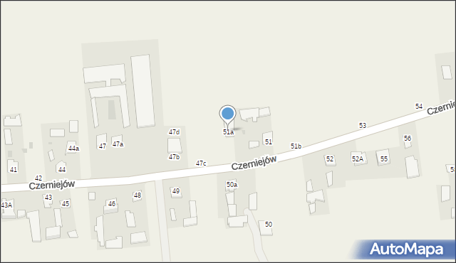 Czerniejów, Czerniejów, 51a, mapa Czerniejów
