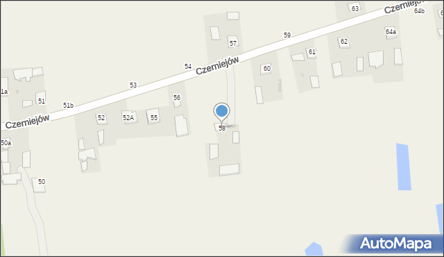 Czerniejów, Czerniejów, 58, mapa Czerniejów