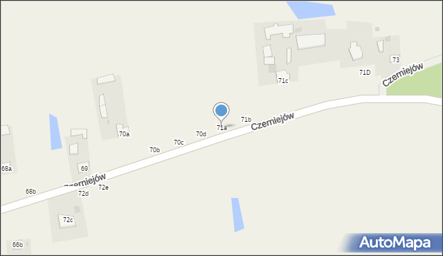 Czerniejów, Czerniejów, 71a, mapa Czerniejów
