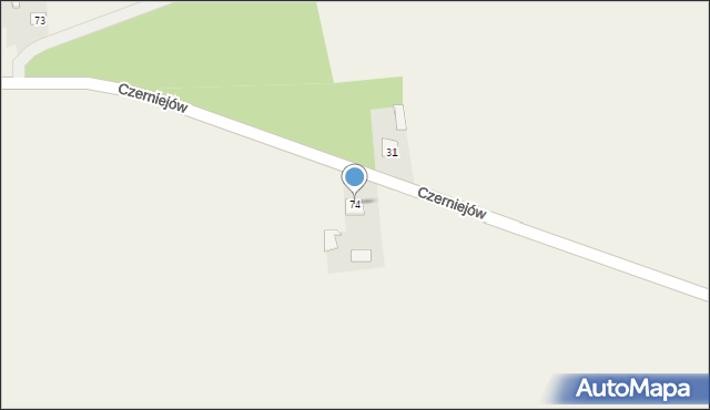 Czerniejów, Czerniejów, 74, mapa Czerniejów