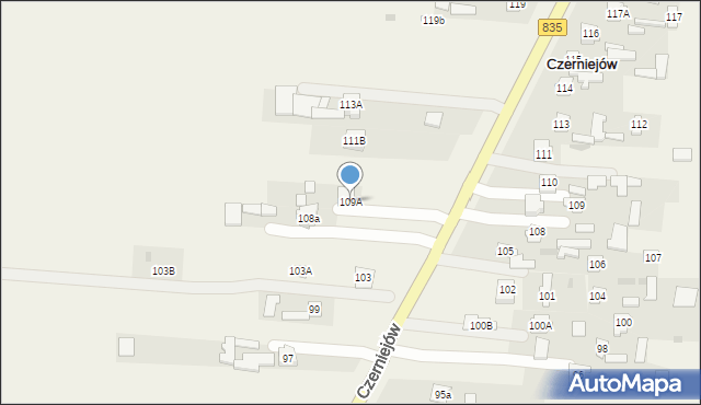 Czerniejów, Czerniejów, 109A, mapa Czerniejów