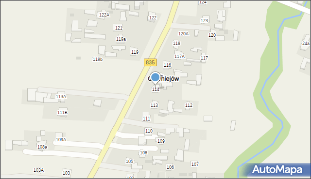 Czerniejów, Czerniejów, 114, mapa Czerniejów