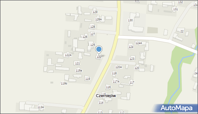 Czerniejów, Czerniejów, 122, mapa Czerniejów