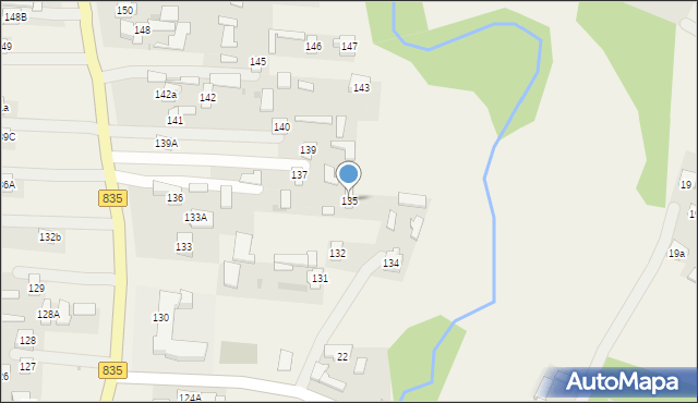 Czerniejów, Czerniejów, 135, mapa Czerniejów