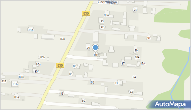 Czerniejów, Czerniejów, 88, mapa Czerniejów