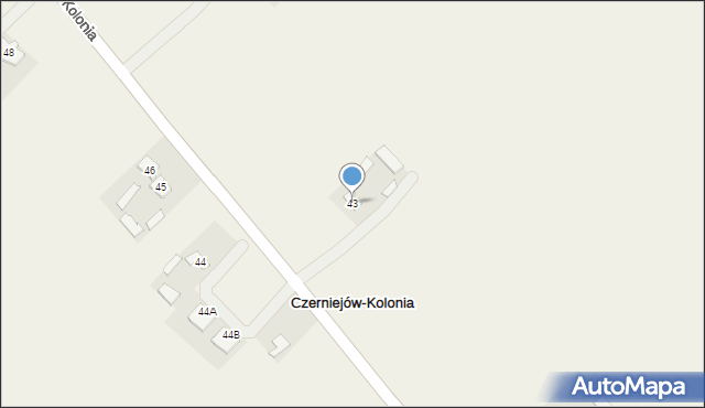 Czerniejów-Kolonia, Czerniejów-Kolonia, 43, mapa Czerniejów-Kolonia