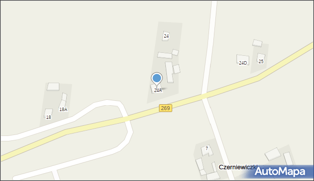 Czerniewiczki, Czerniewiczki, 24A, mapa Czerniewiczki